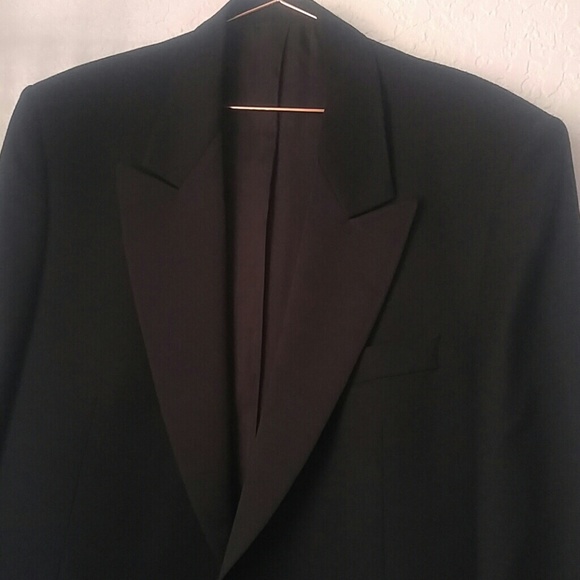 Tuxedo Jacket Black Italian Wool SZ 31R - Picture 4 of 7
